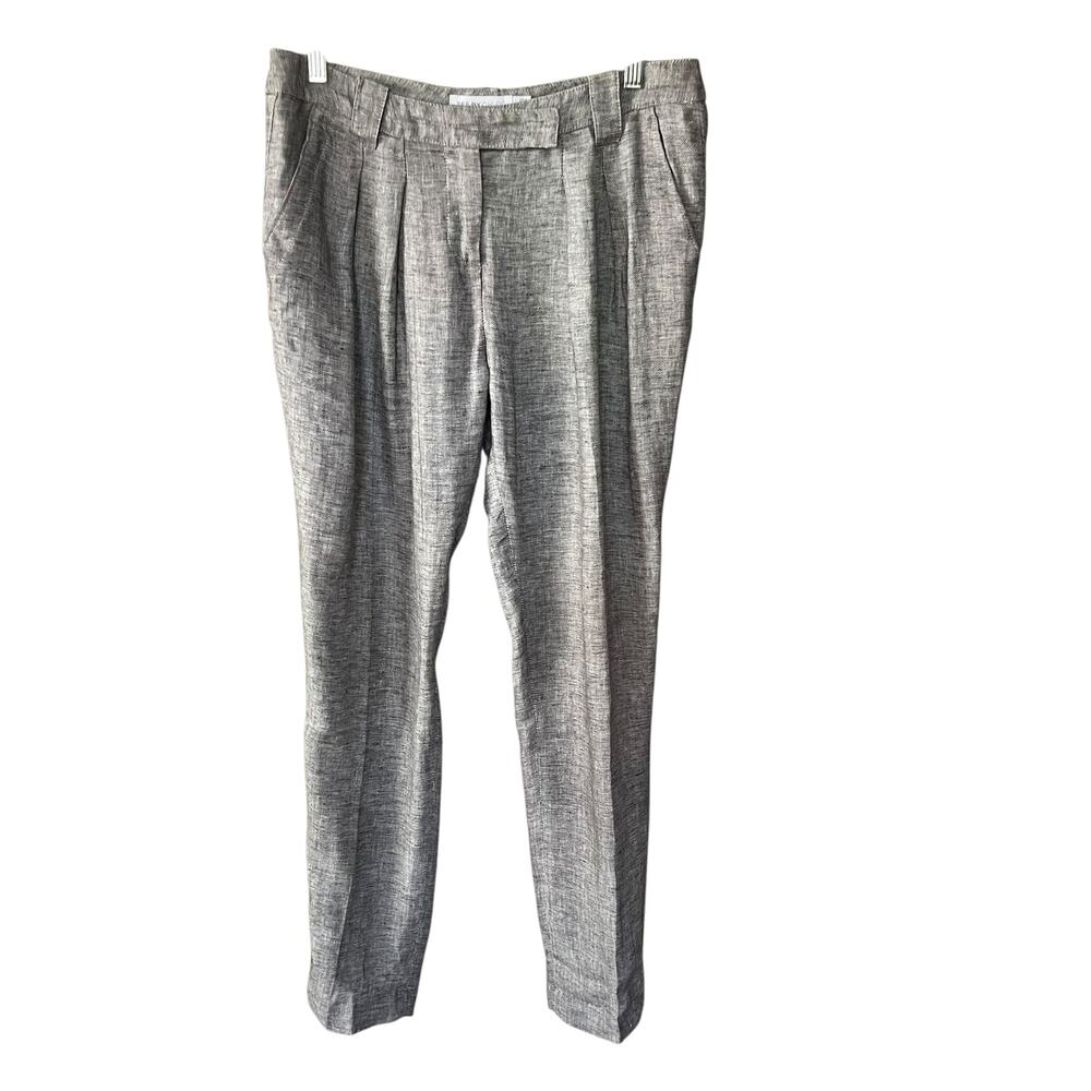 See By Chloe Gray Linen Pleated Pants Size US 6